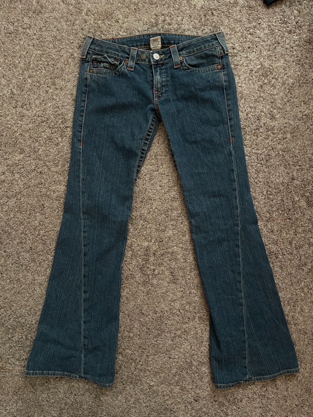 True Religion Women's Dark Blue Flare Jeans Joey